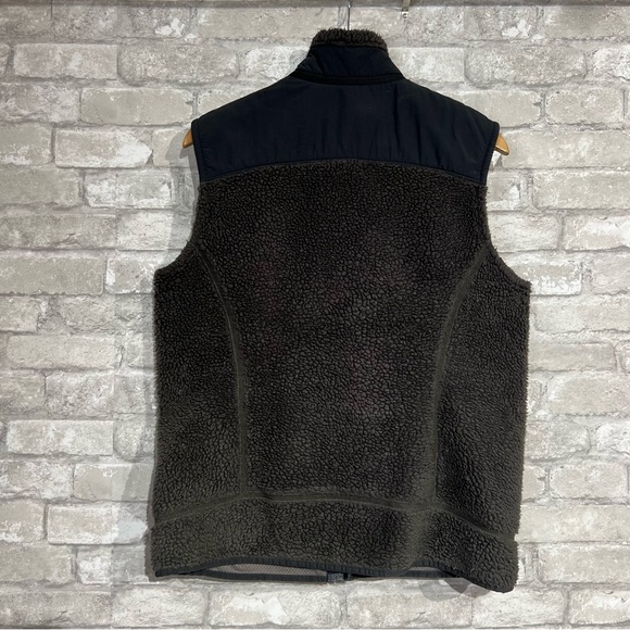 Patagonia Retro X Fleece Womens XL Dark Gray Full Zip Fuzzy Sherpa Outdoor Vest - Picture 2 of 10